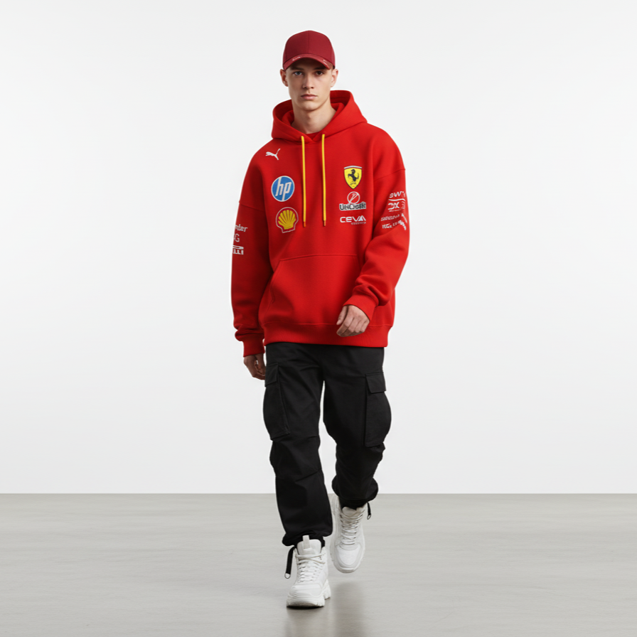 Hoodie Oversize inspirado en Ferrari Temporada 2025