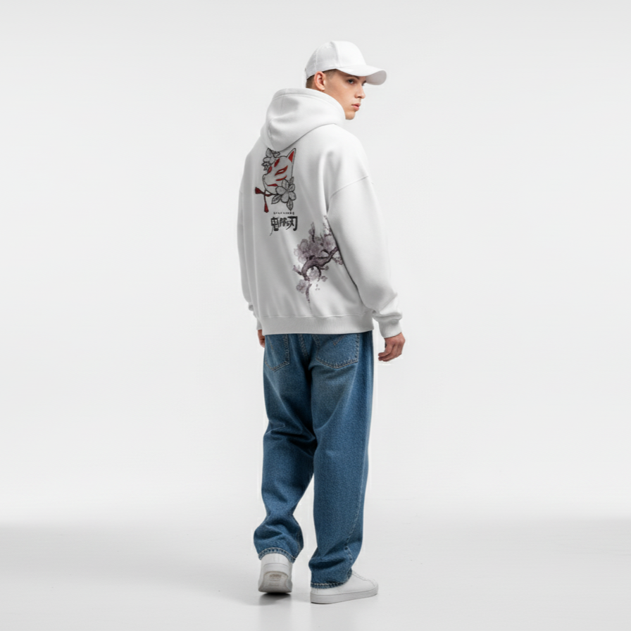 Hoodie Oversized Sakura Kitsune