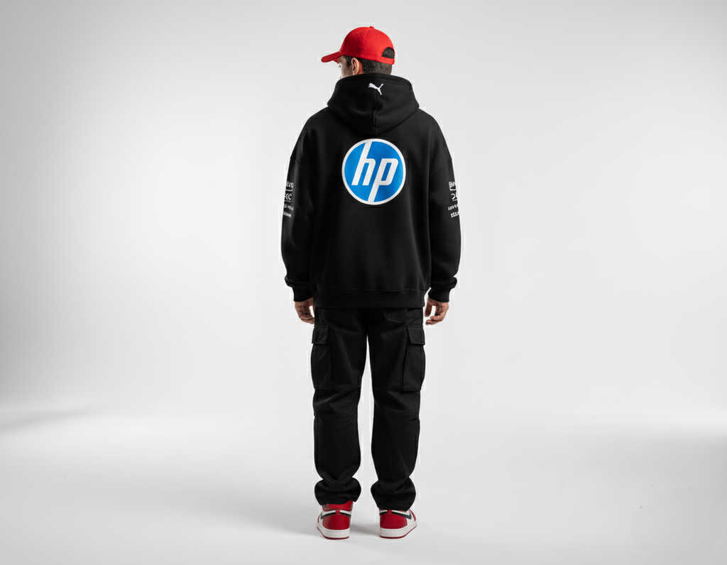 Hoodie Oversize inspirado en Ferrari Temporada 2025 Black Edition