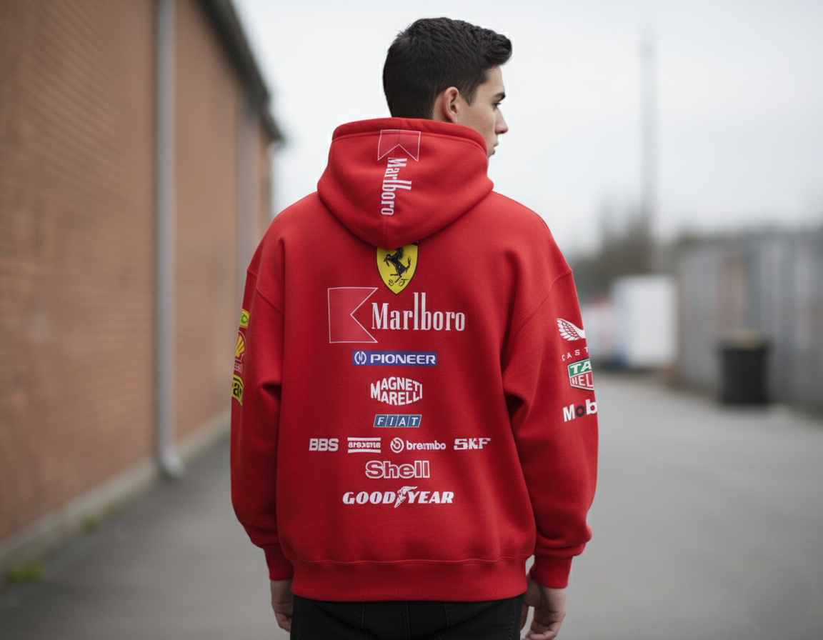 Hoodie Retro Inspirado Ferrari Schumacher '96 - Edición de Campeón