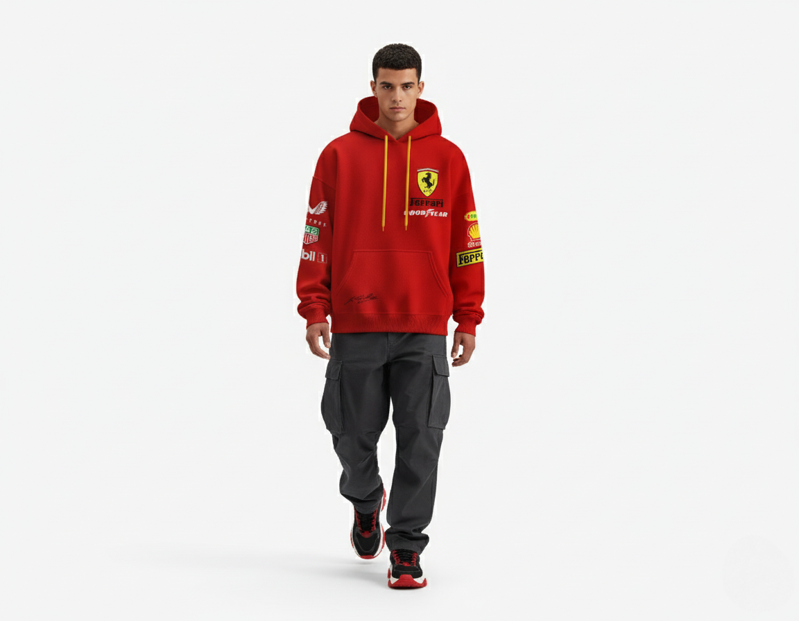 Hoodie Retro Inspirado Ferrari Schumacher '96 - Edición de Campeón