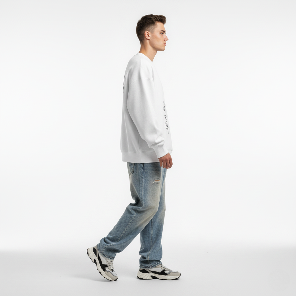 Sweatshirt Oversized "Life Is Good"